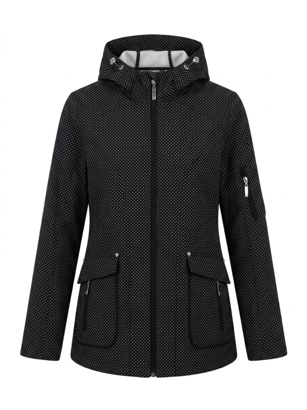 Laura Petites Polka Dot Softshell Hooded Jacket